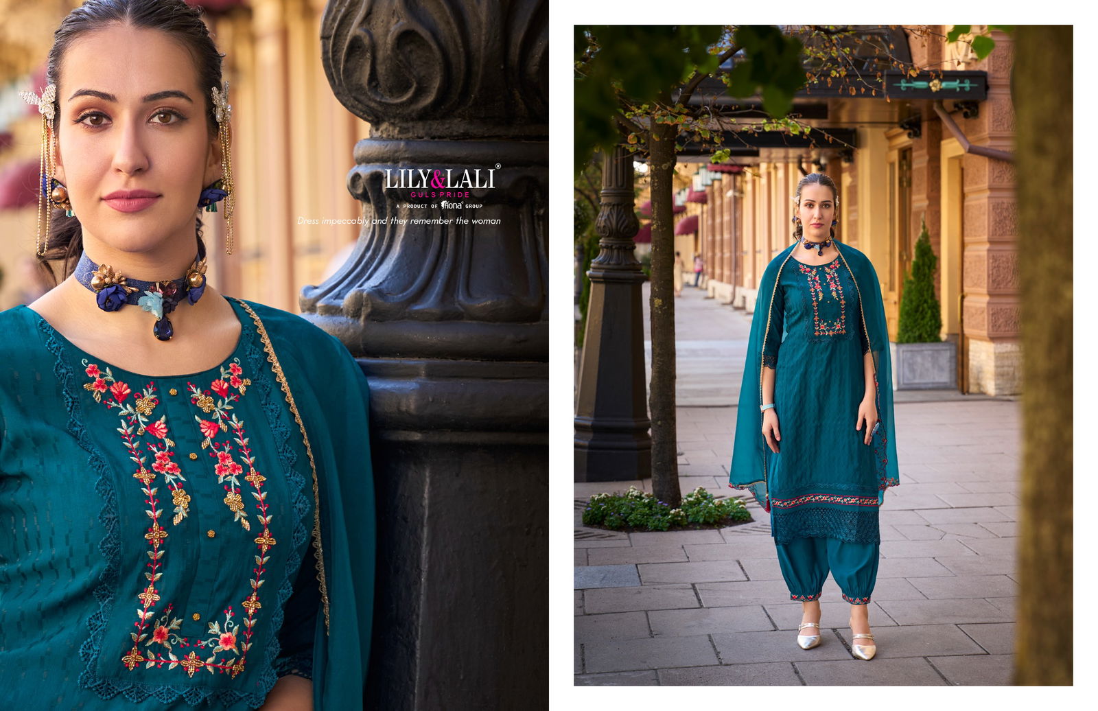 Mehwish By Lily And Lali Jacquard Silk Embroidery Kurti With Bottom Dupatta Wholesale Online